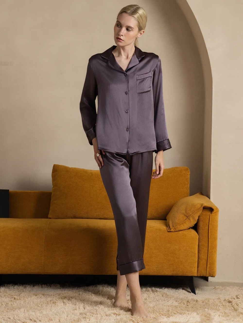 NWOT Silksilky Pure Silk Long Sleeve/Pant Pajama Set